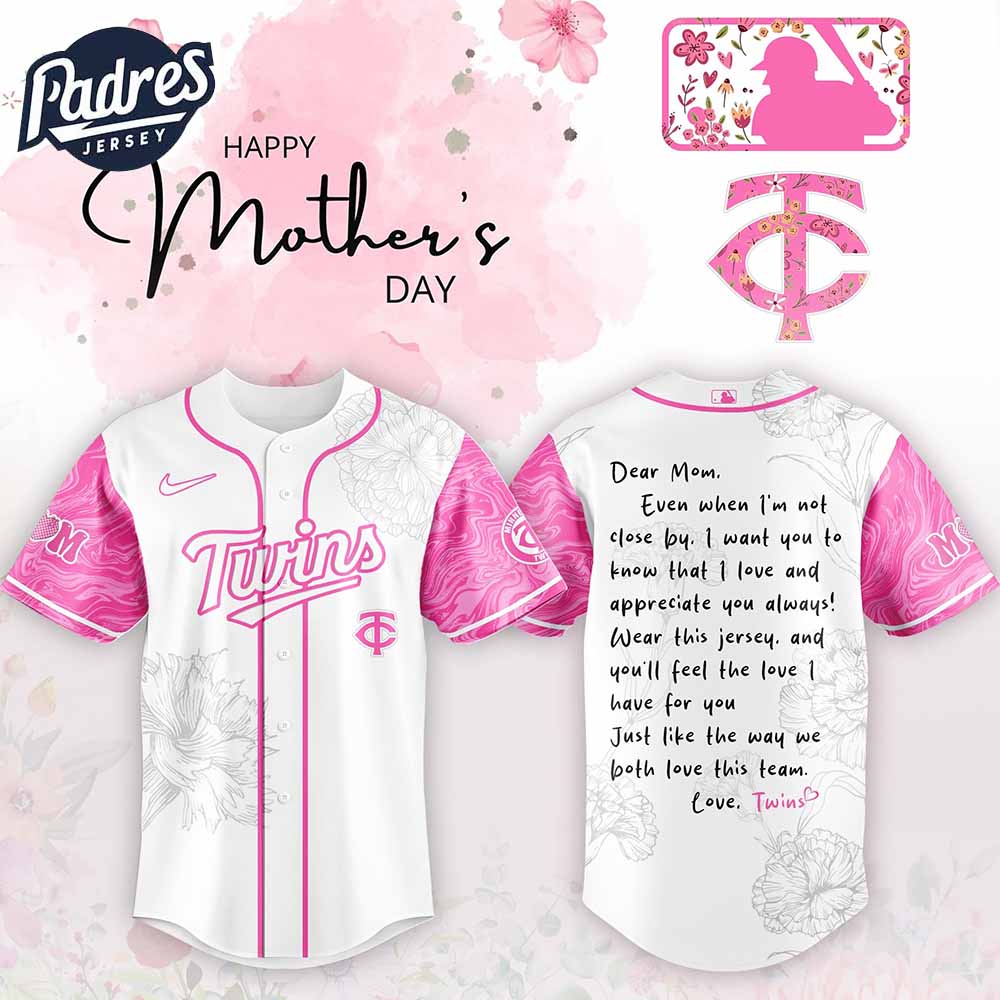 Minnesota Twins MLB x Happy Mothers Day Baseball Jersey - Padres Jersey Oasis: Elevate Your Baseball Style Game