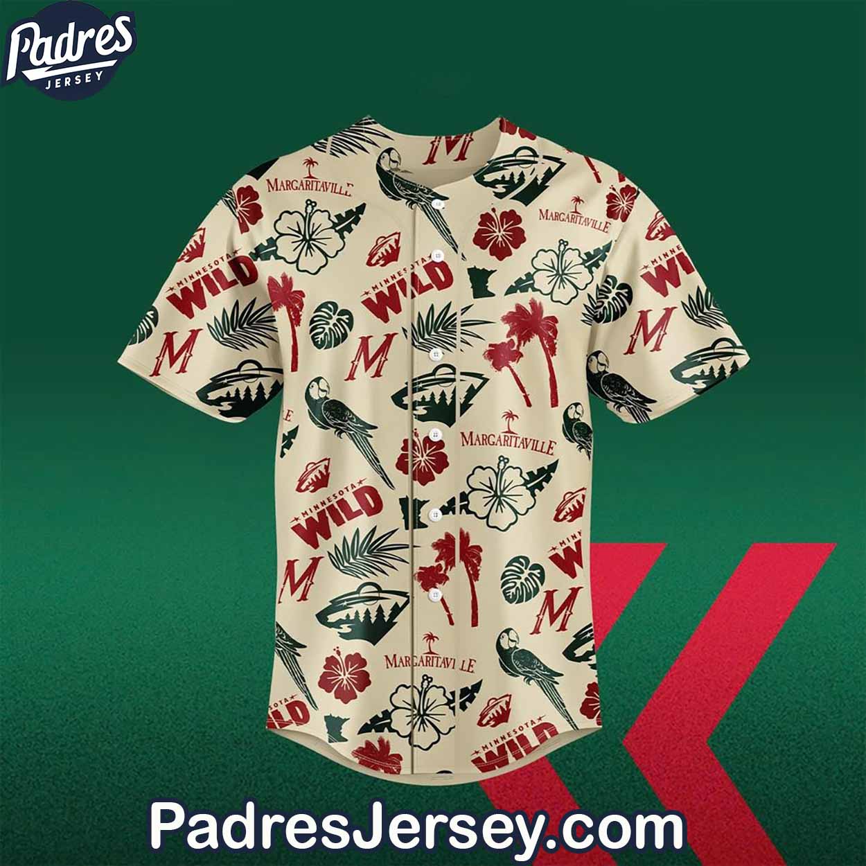 Minnesota Wild x Margaritaville Night New Baseball Jersey Outfit - Padres Jersey Oasis: Elevate Your Baseball Style Game