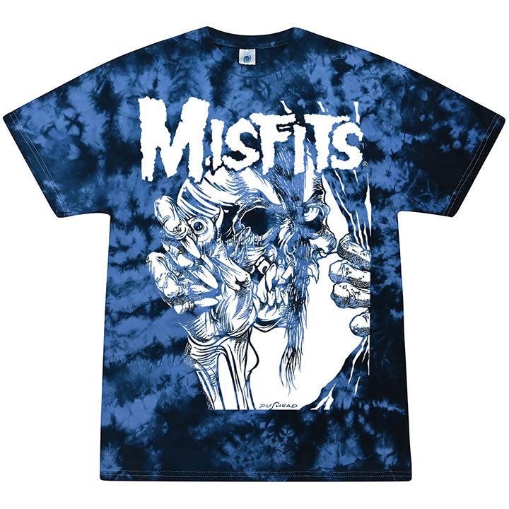 Misfits Eyeball Blue Tie Dye Tee