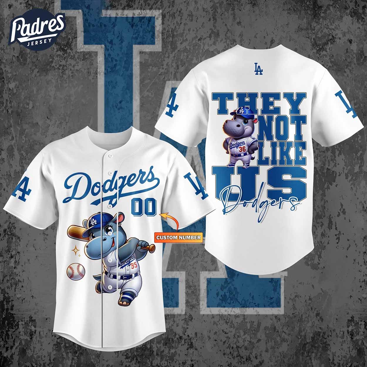 Moo Deng Los Angeles Dodgers Baseball Jersey Style - Padres Jersey Oasis: Elevate Your Baseball Style Game