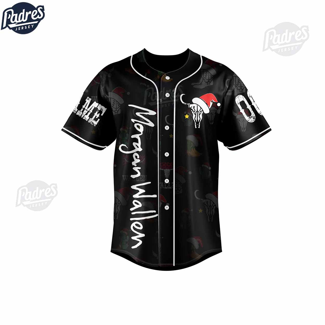 Morgan Wallen Christmas Tree Custom Baseball Jersey - Padres Jersey Oasis: Elevate Your Baseball Style Game