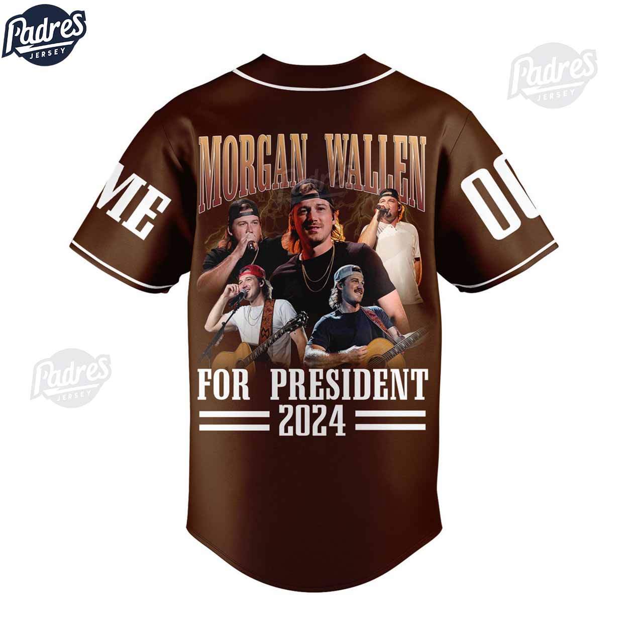 Morgan Wallen For President 2024 Custom Baseball Jersey Style - Padres Jersey Oasis: Elevate Your Baseball Style Game
