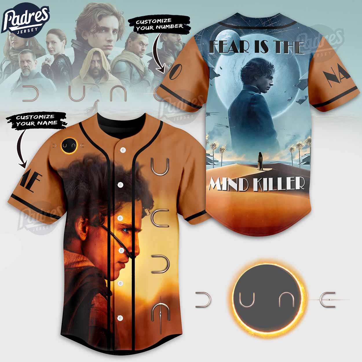 Movie Dune Fear Is The Killer Custom Baseball Jersey Style - Padres Jersey Oasis: Elevate Your Baseball Style Game