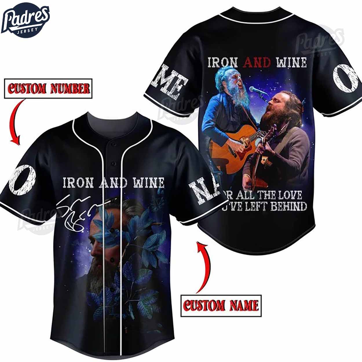 Music Iron And Wine Custom Baseball Jersey - Padres Jersey Oasis: Elevate Your Baseball Style Game