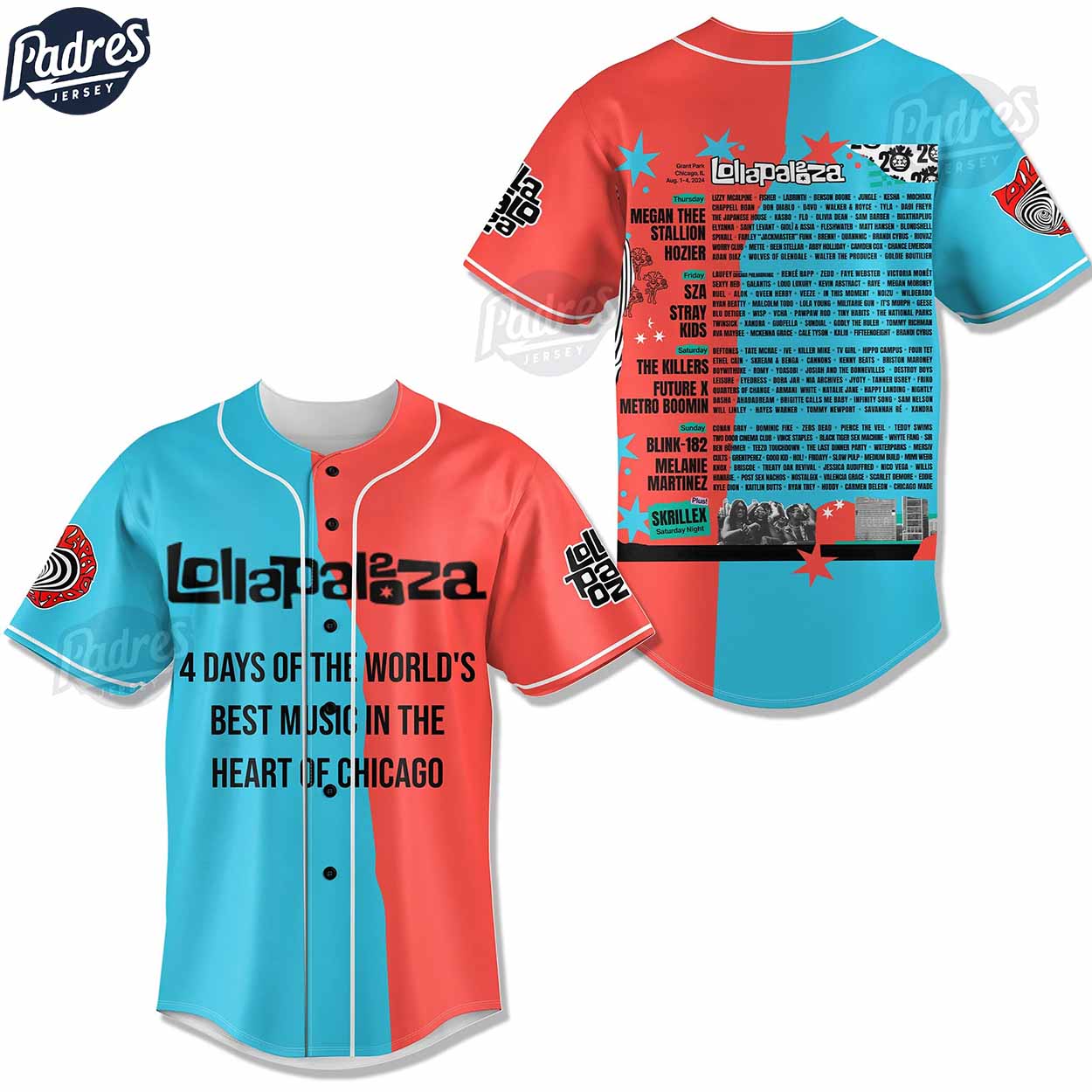 Music Lollapalooza Baseball Jersey - Padres Jersey Oasis: Elevate Your Baseball Style Game