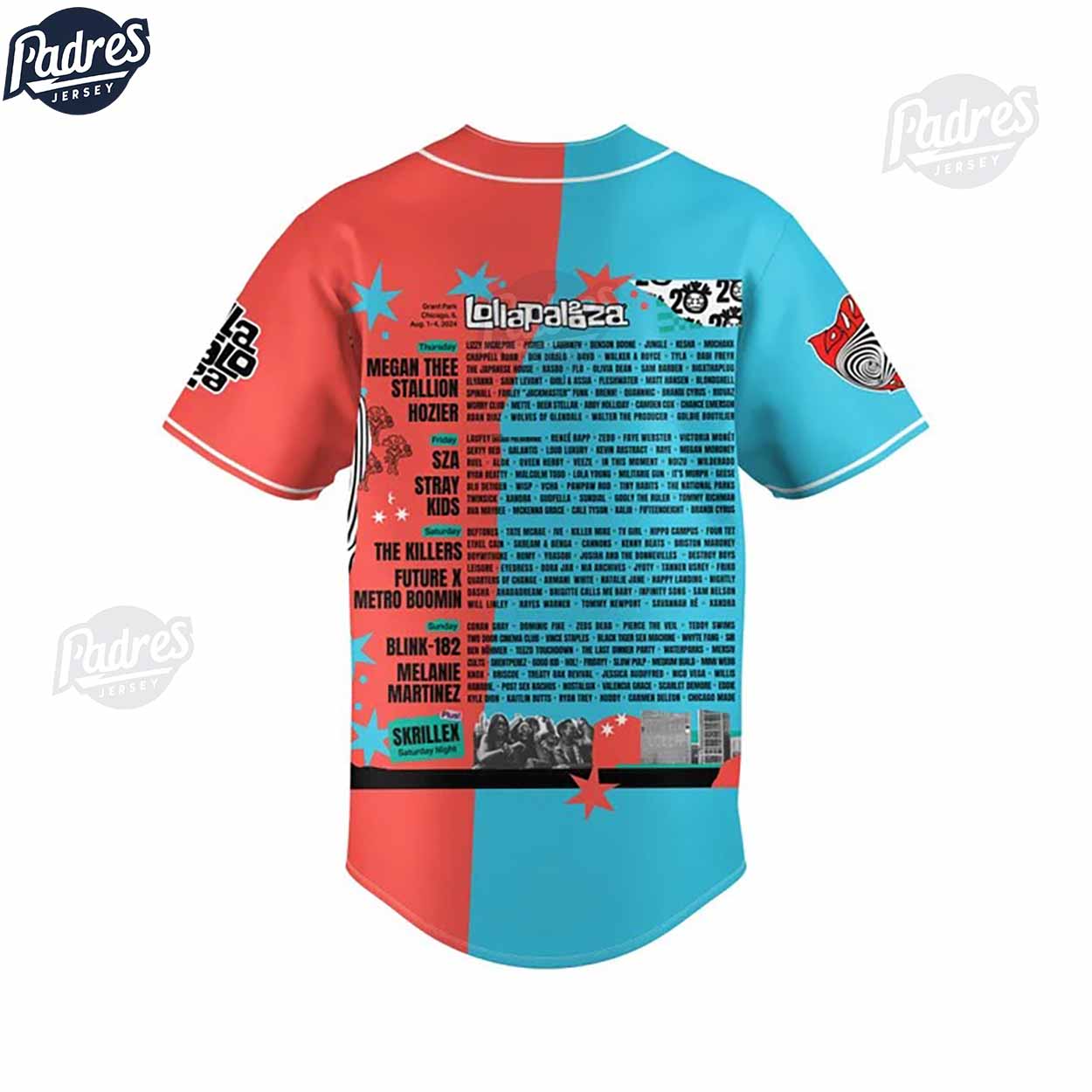 Music Lollapalooza Baseball Jersey - Padres Jersey Oasis: Elevate Your Baseball Style Game