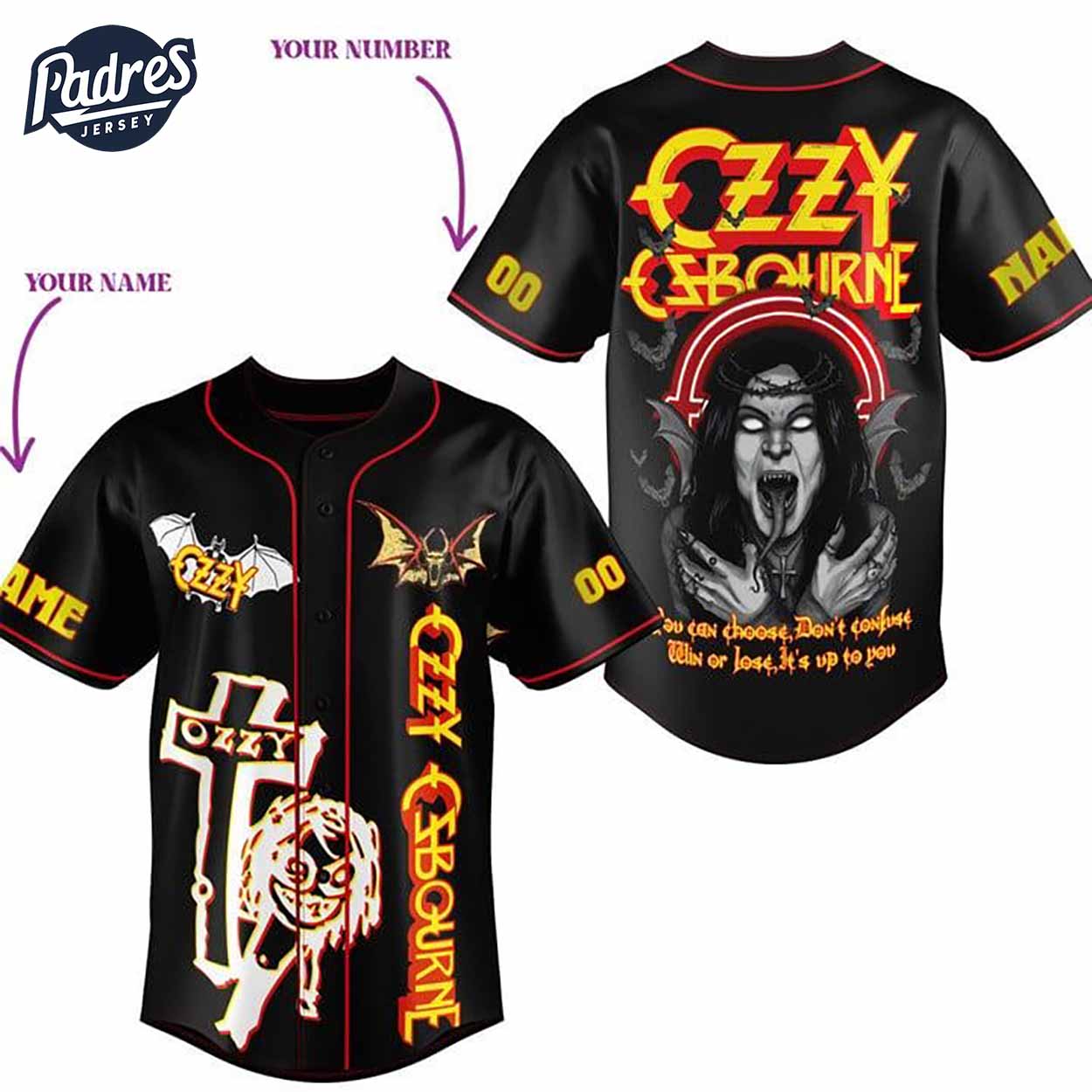 Music Ozzy Osbourne Baseball Jersey Style - Padres Jersey Oasis: Elevate Your Baseball Style Game