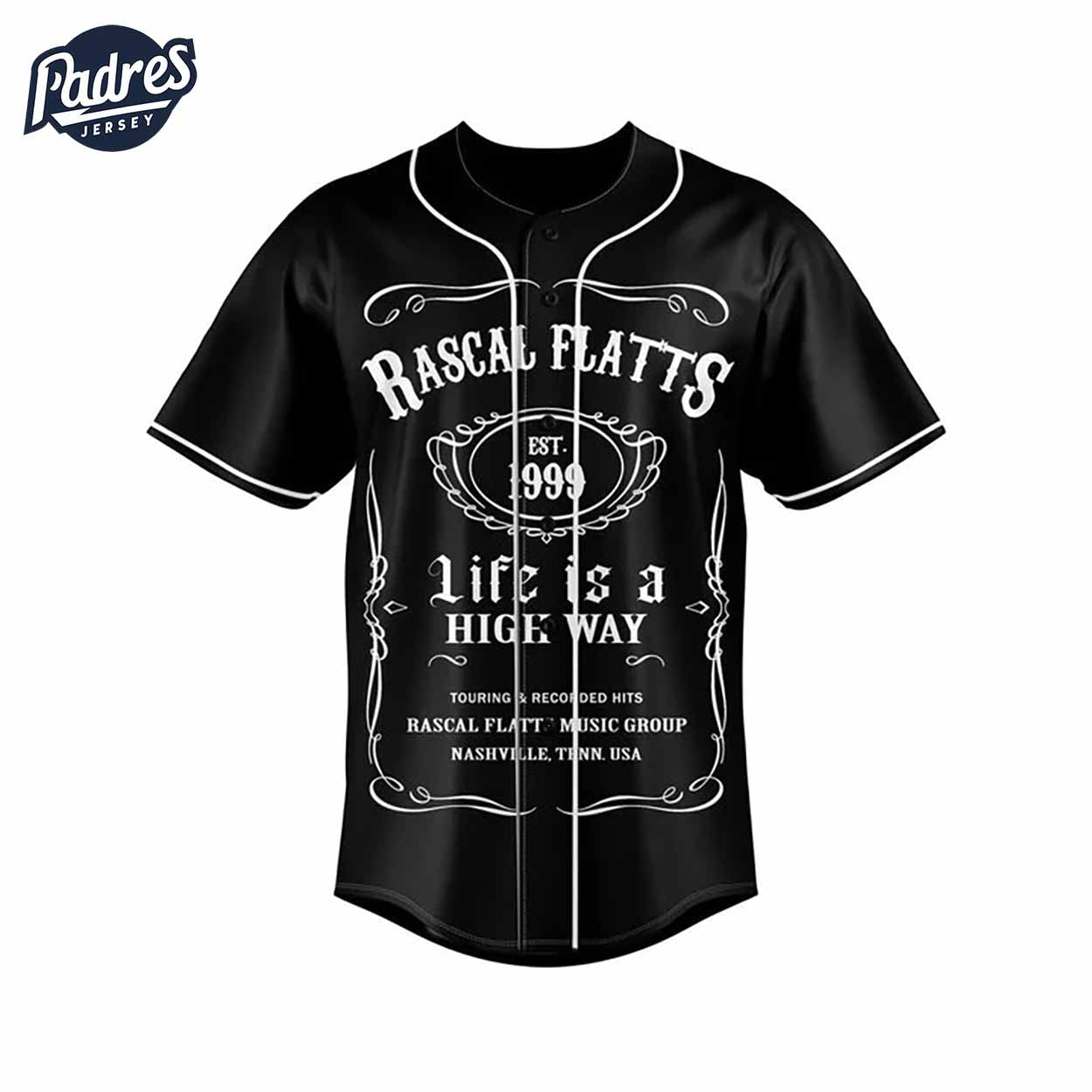 Music Rascal Flatts Baseball Jersey 1999-2024 25th Anniversary - Padres Jersey Oasis: Elevate Your Baseball Style Game