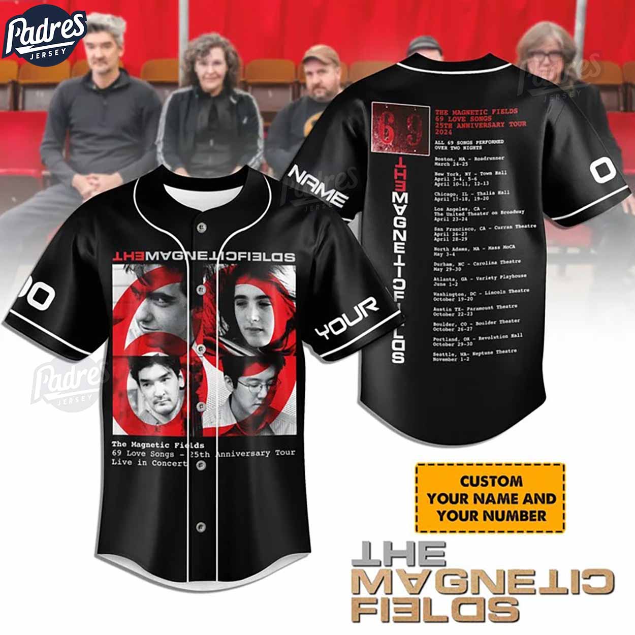 Music The Magnetic Fields Band Baseball Jersey - Padres Jersey Oasis: Elevate Your Baseball Style Game
