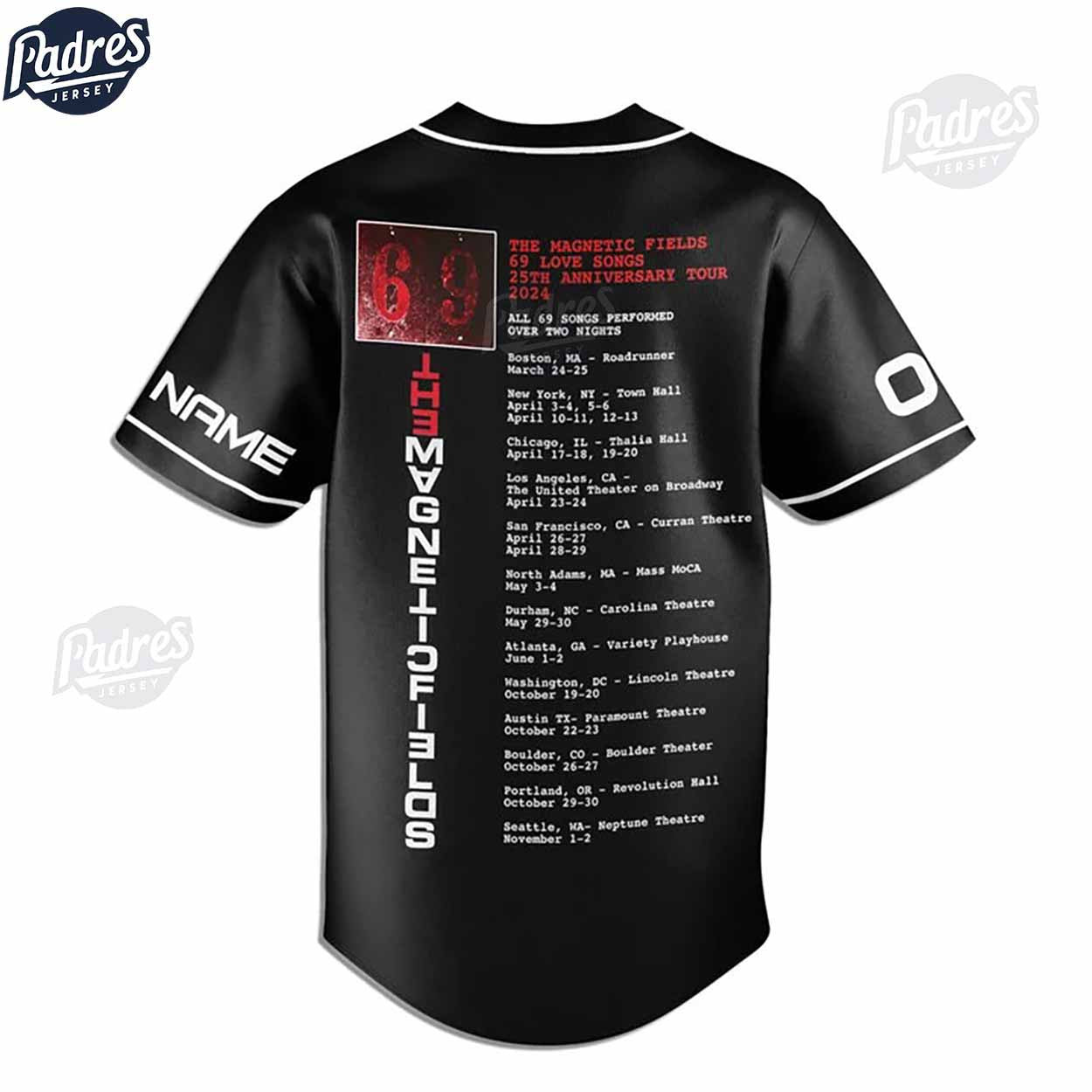 Music The Magnetic Fields Band Baseball Jersey - Padres Jersey Oasis: Elevate Your Baseball Style Game