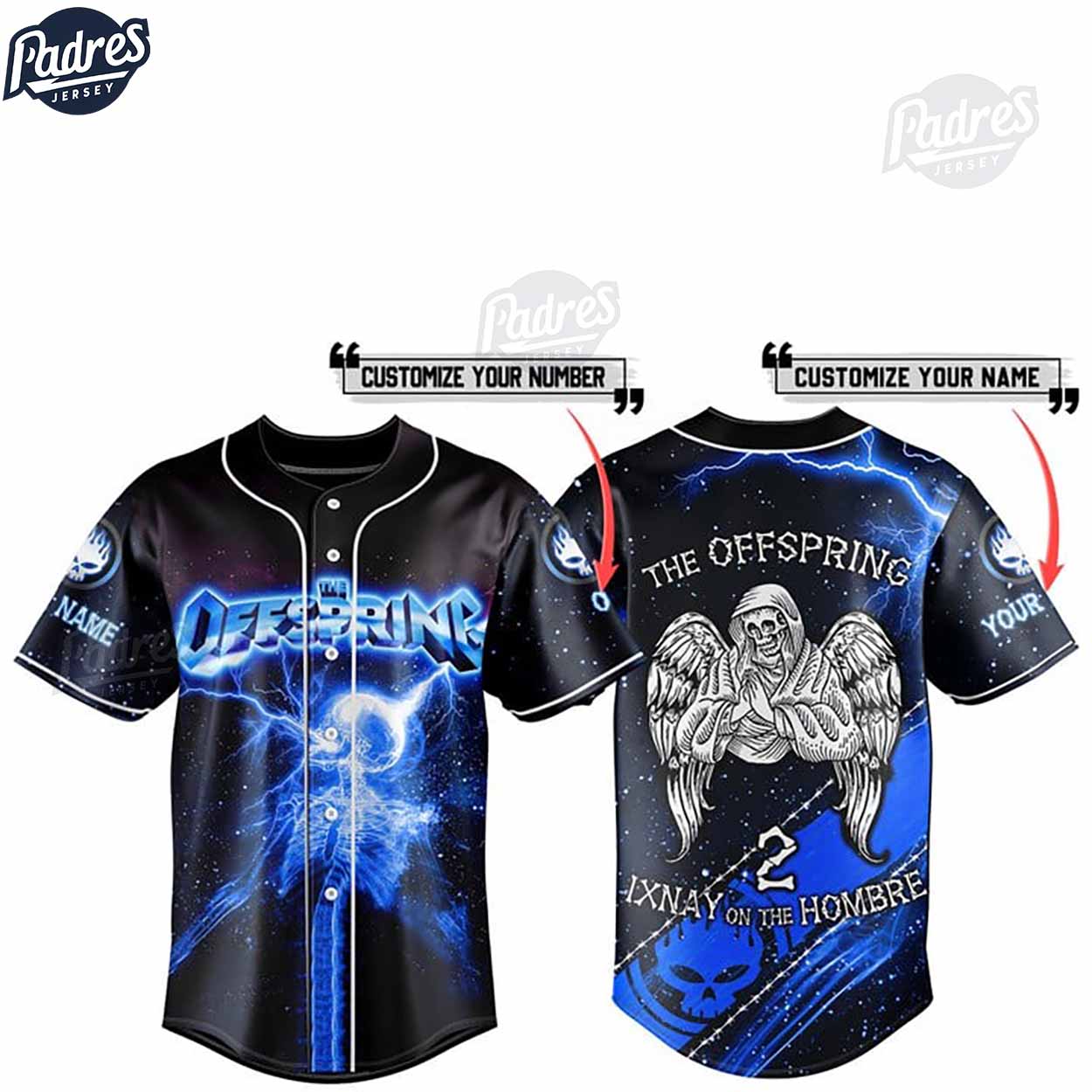 Music The Offspring Band Custom Baseball Jersey - Padres Jersey Oasis: Elevate Your Baseball Style Game