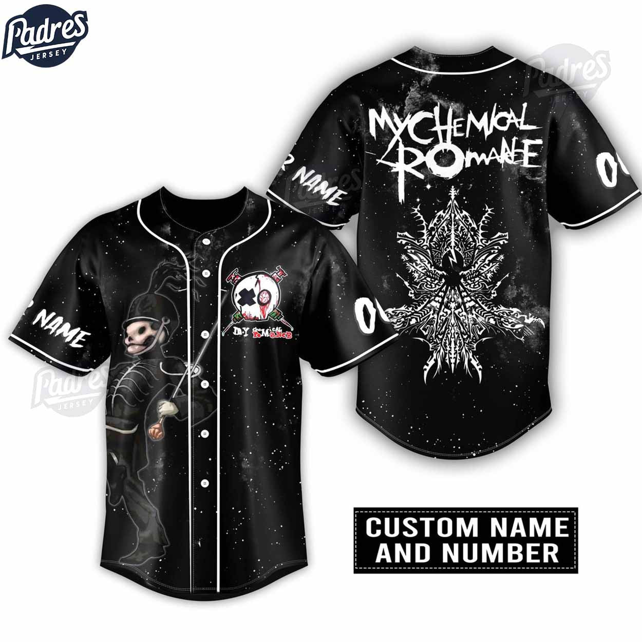 My Chemical Romance Band Custom Baseball Jersey Shirt - Padres Jersey Oasis: Elevate Your Baseball Style Game