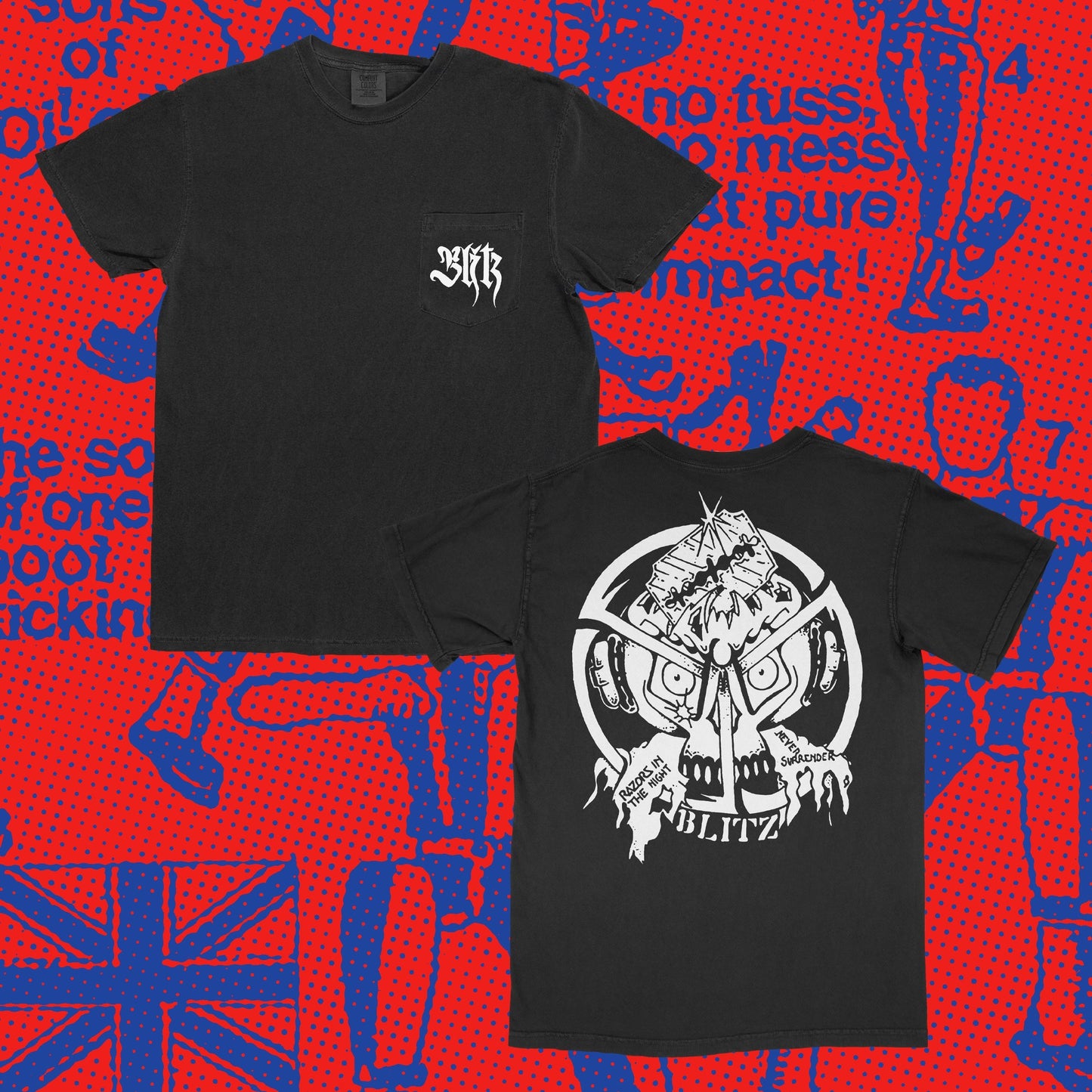 NEVER SURRENDER - POCKET TEE