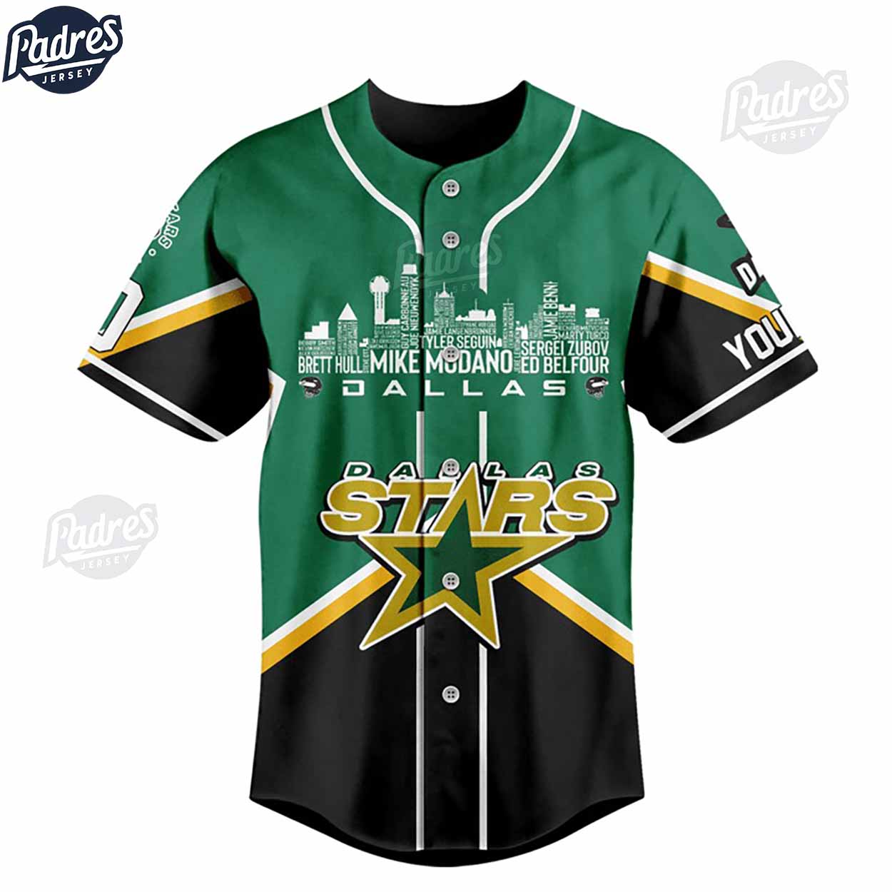 NHL Dallas Stars Custom Baseball Jersey For Fans - Padres Jersey Oasis: Elevate Your Baseball Style Game