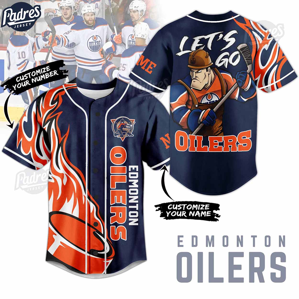 NHL Edmonton Oilers Baseball Jersey - Padres Jersey Oasis: Elevate Your Baseball Style Game
