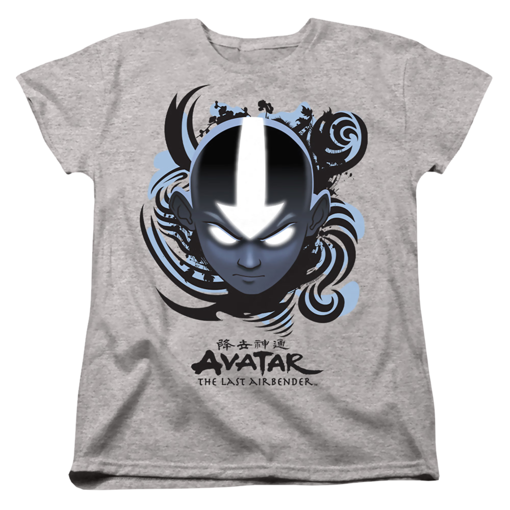 Avatar The Last Airbender Airbender Blue And Black Kanji - Women's T-Shirt