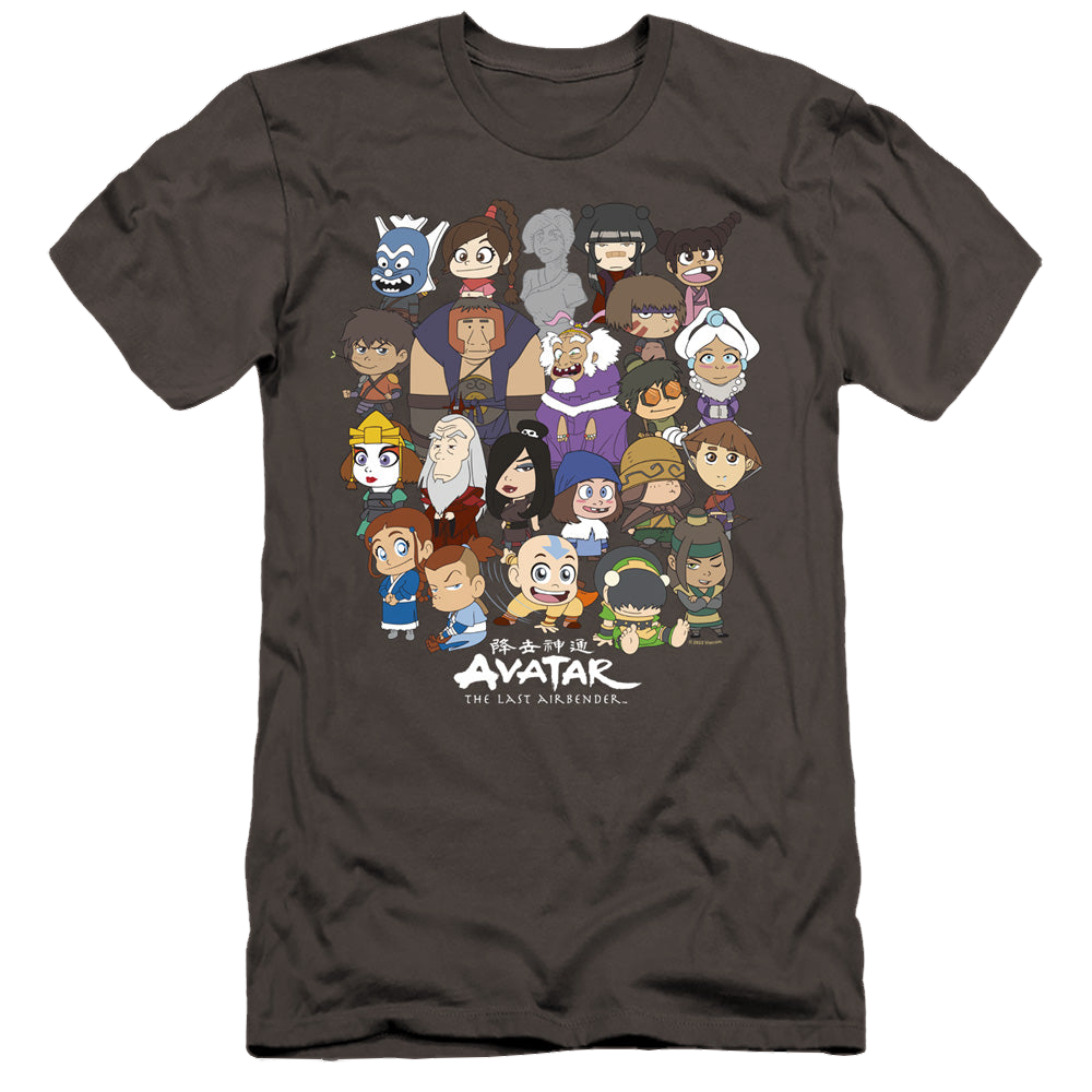 Avatar The Last Airbender Chibi Group - Men's Premium Slim Fit T-Shirt