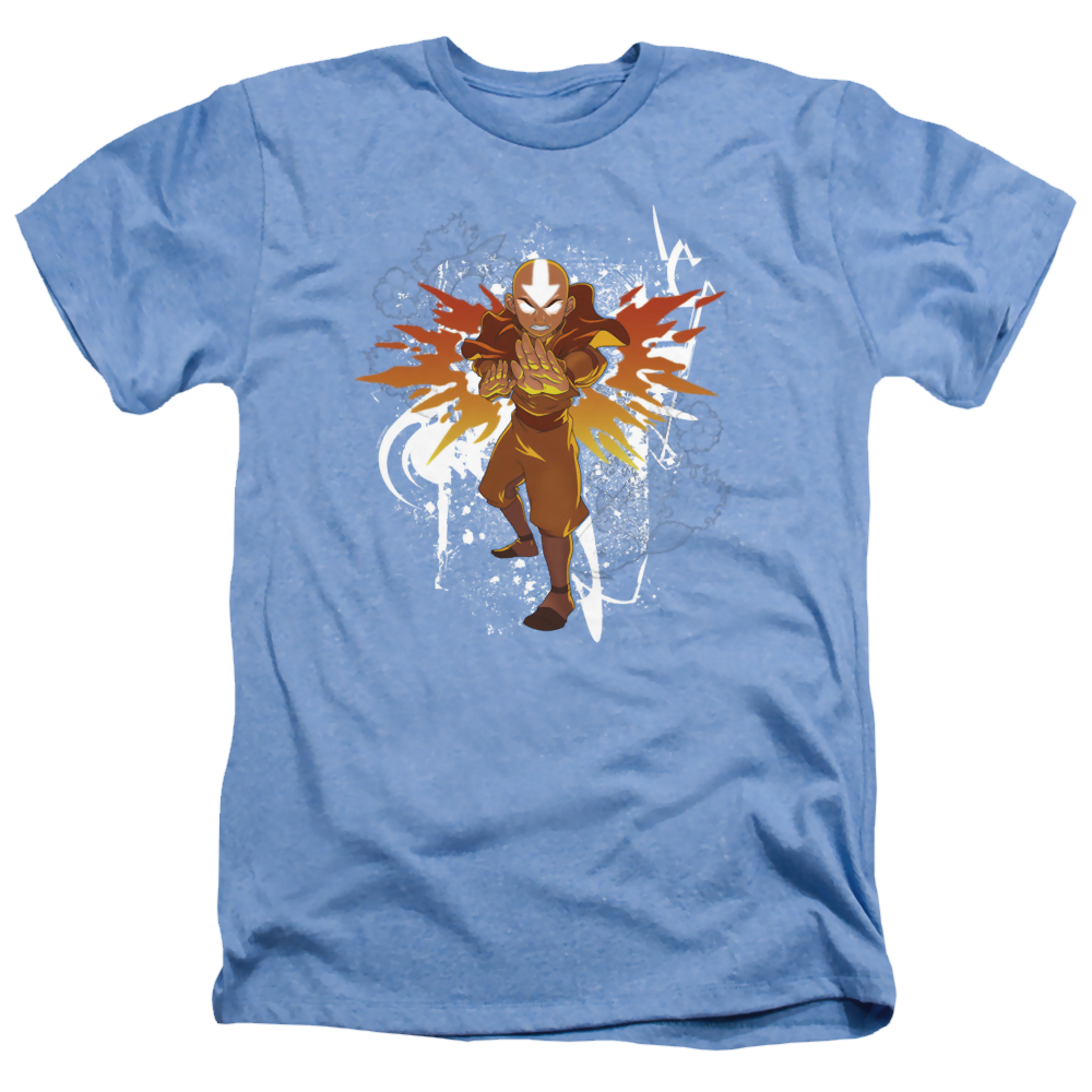 Avatar The Last Airbender Flower And Fish Aang - Men's Heather T-Shirt