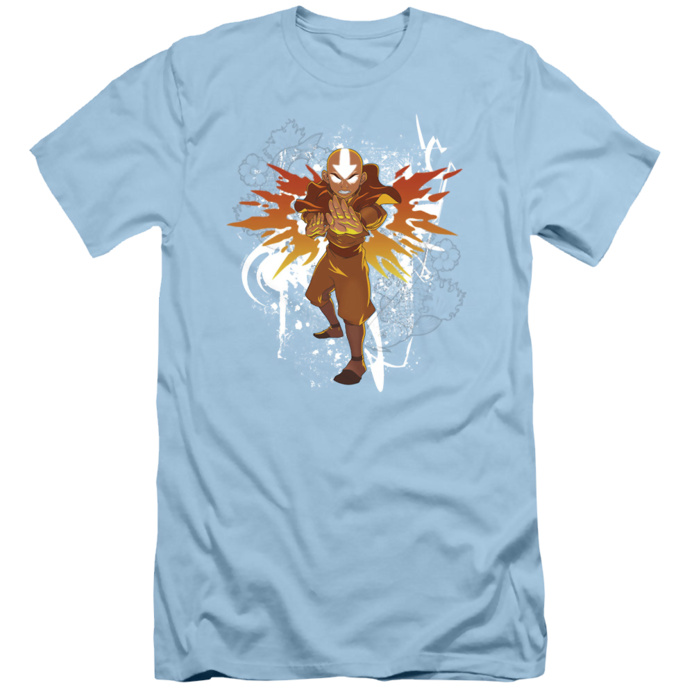 Avatar The Last Airbender Flower And Fish Aang - Men's Slim Fit T-Shirt