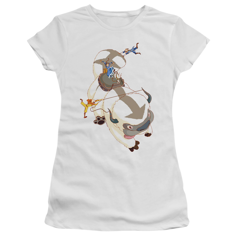 Avatar The Last Airbender Hang On Appa - Juniors T-Shirt