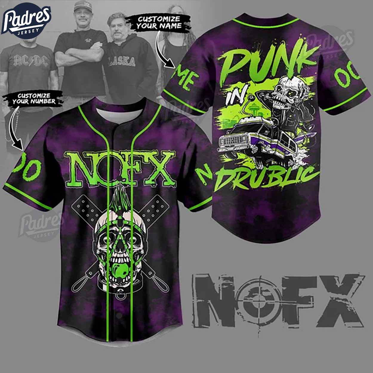 NOFX Punk In Drublic Custom Baseball Jersey Online - Padres Jersey Oasis: Elevate Your Baseball Style Game