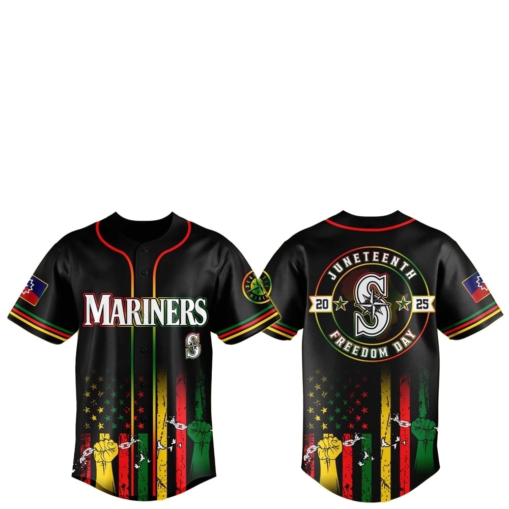Seattle Mariners Juneteenth Day 2025 Baseball Jersey Hat - Grishko.com