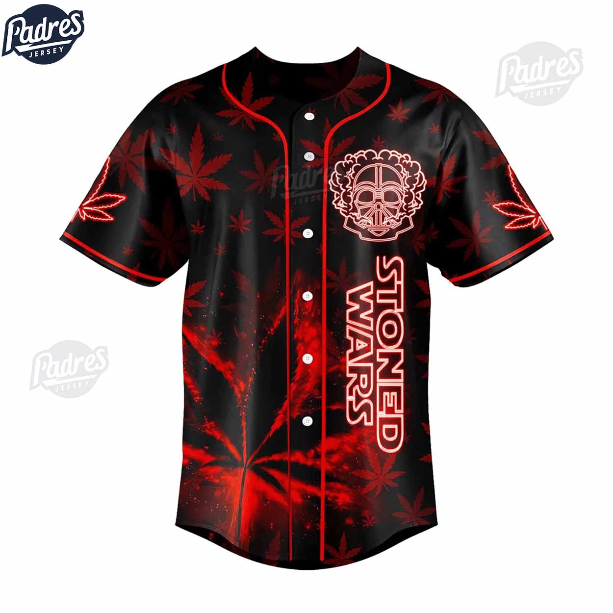 Neon Marijuana Starwars Darth Vader Baseball Jersey Style - Padres Jersey Oasis: Elevate Your Baseball Style Game