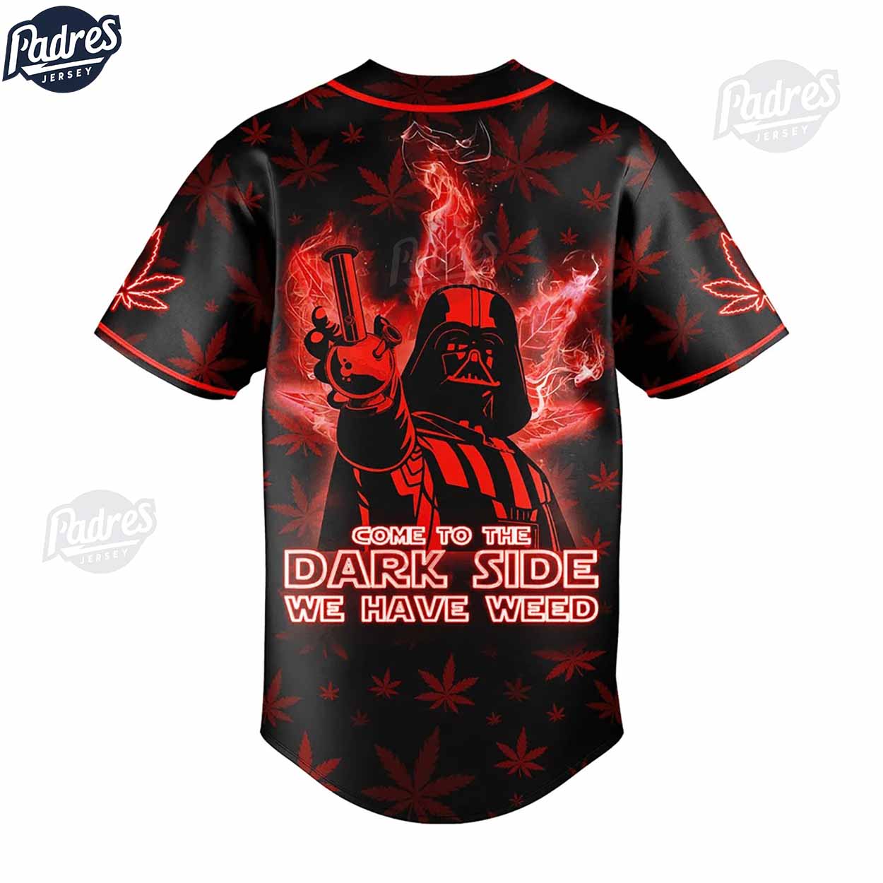 Neon Marijuana Starwars Darth Vader Baseball Jersey Style - Padres Jersey Oasis: Elevate Your Baseball Style Game