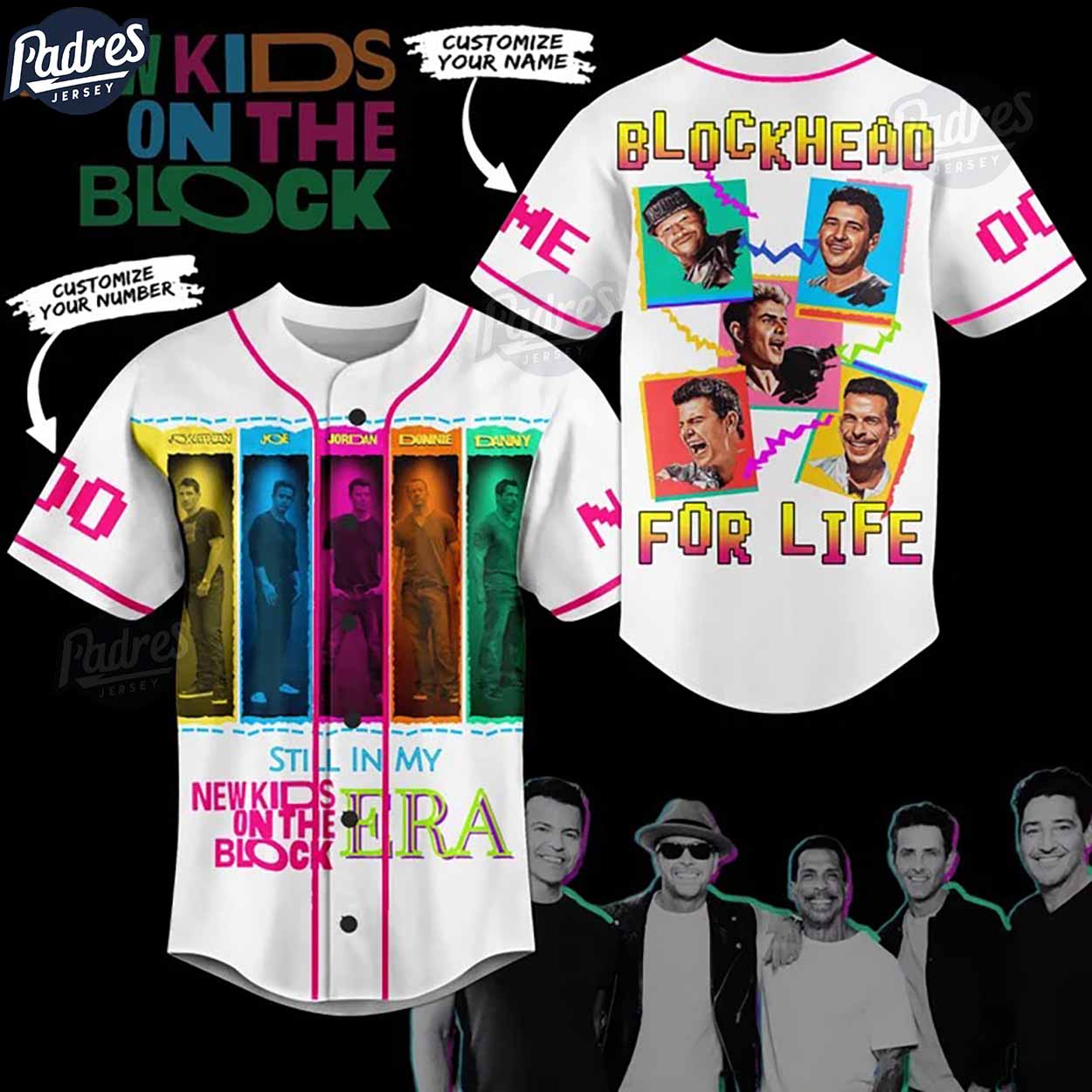 New NKOTB Blockhead For Life Custom Baseball Jersey - Padres Jersey Oasis: Elevate Your Baseball Style Game