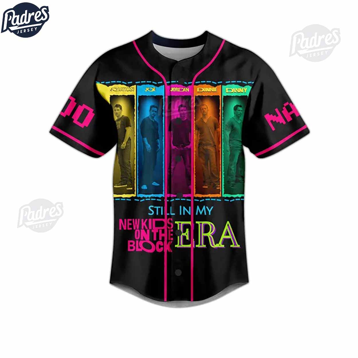 New NKOTB Blockhead For Life Custom Black Baseball Jersey - Padres Jersey Oasis: Elevate Your Baseball Style Game