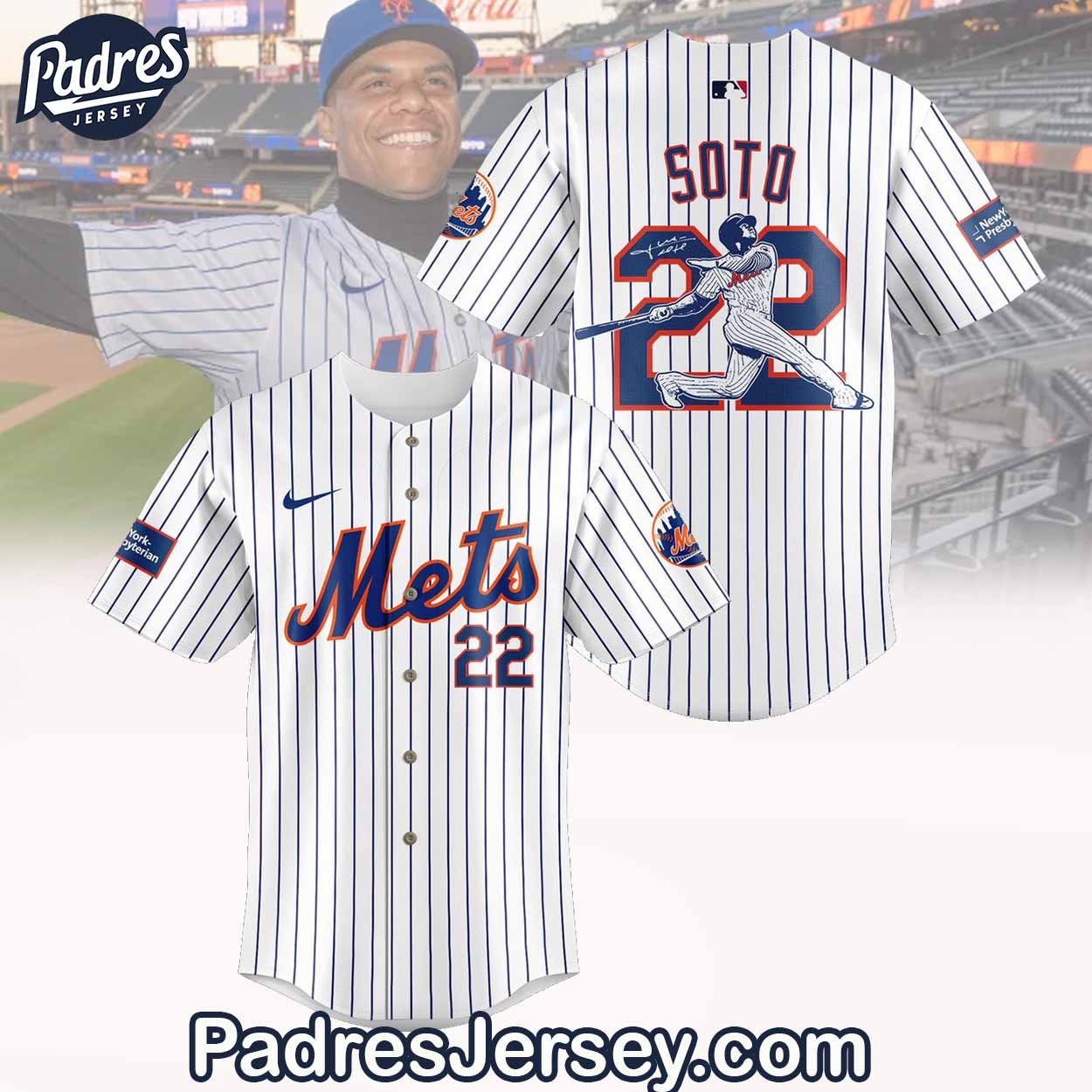 New York Mets Juan Soto Baseball Jersey Outfit - Number 22 - Padres Jersey Oasis: Elevate Your Baseball Style Game