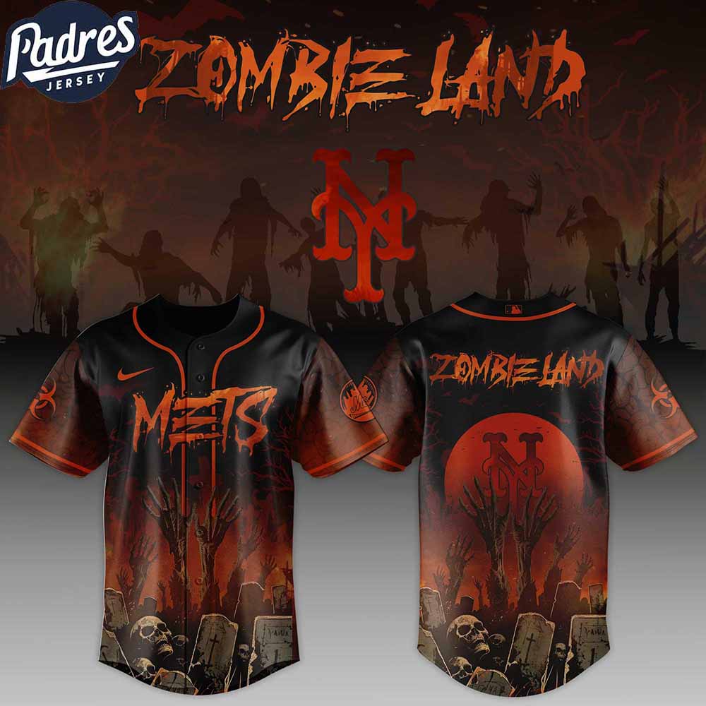 New York Mets MLB X Zombie Land Custom Baseball Jersey - Padres Jersey Oasis: Elevate Your Baseball Style Game