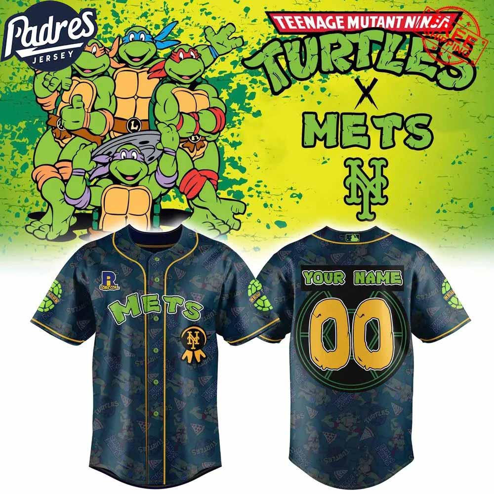 New York Mets x Ninja Turtles Baseball Jersey - Padres Jersey Oasis: Elevate Your Baseball Style Game