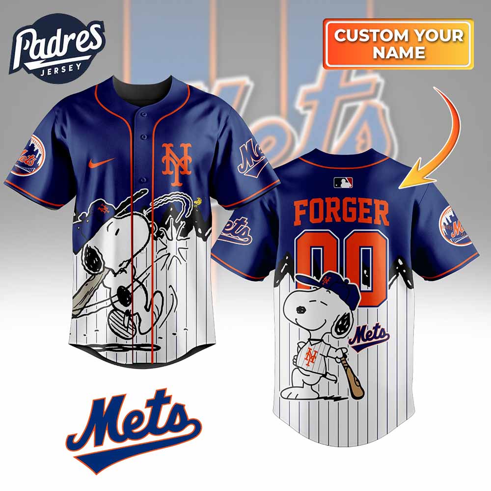 New York Mets x Peanuts Personalized Baseball Jersey For Fans - Padres Jersey Oasis: Elevate Your Baseball Style Game