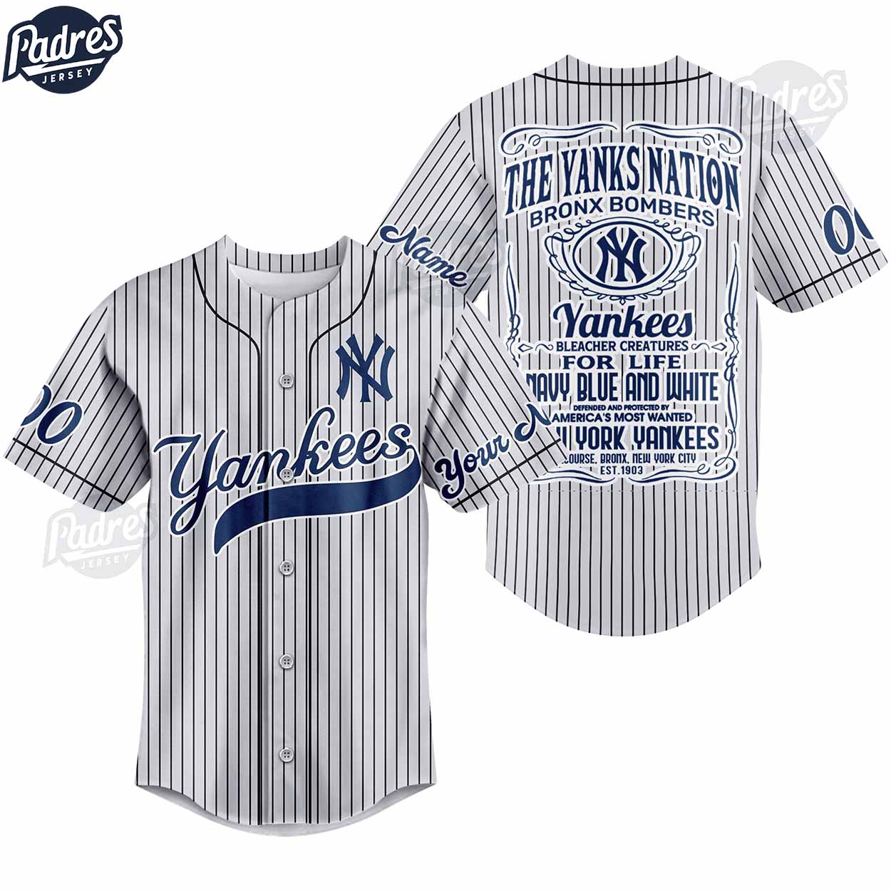 New York Yankees Custom Baseball Jersey Style For Fan - Padres Jersey Oasis: Elevate Your Baseball Style Game
