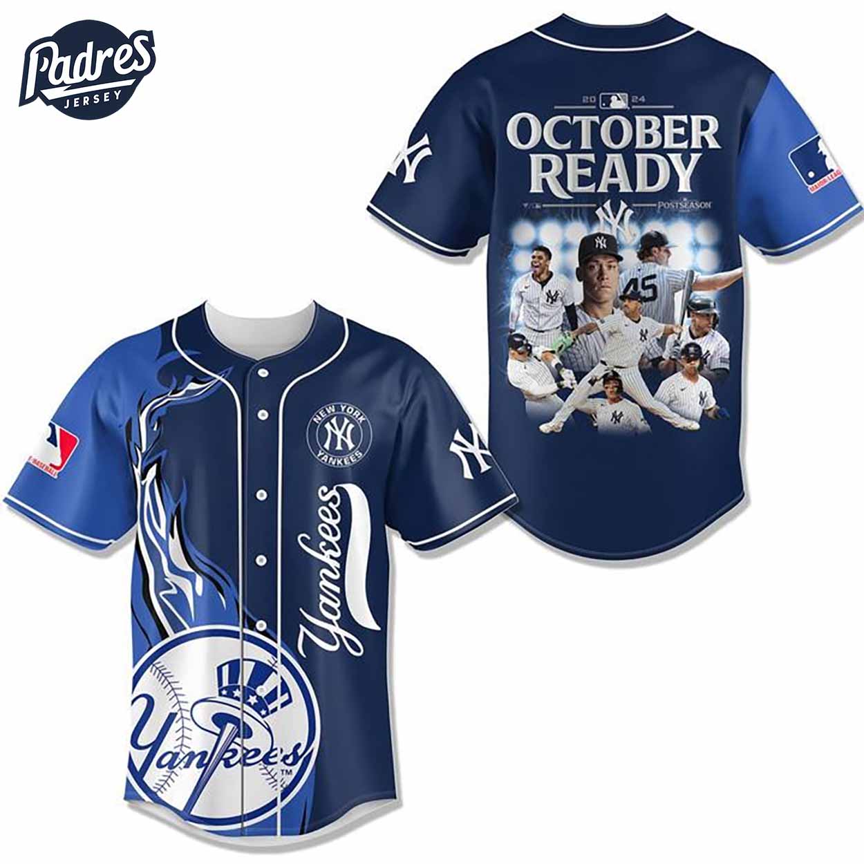 New York Yankees October Ready MLB Baseball Jersey - Padres Jersey Oasis: Elevate Your Baseball Style Game