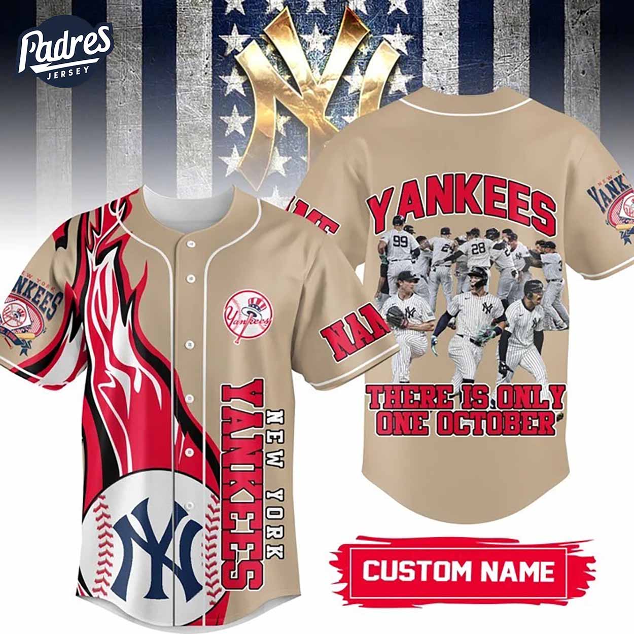 New York Yankees There Is Only One October Baseball Jersey - Padres Jersey Oasis: Elevate Your Baseball Style Game