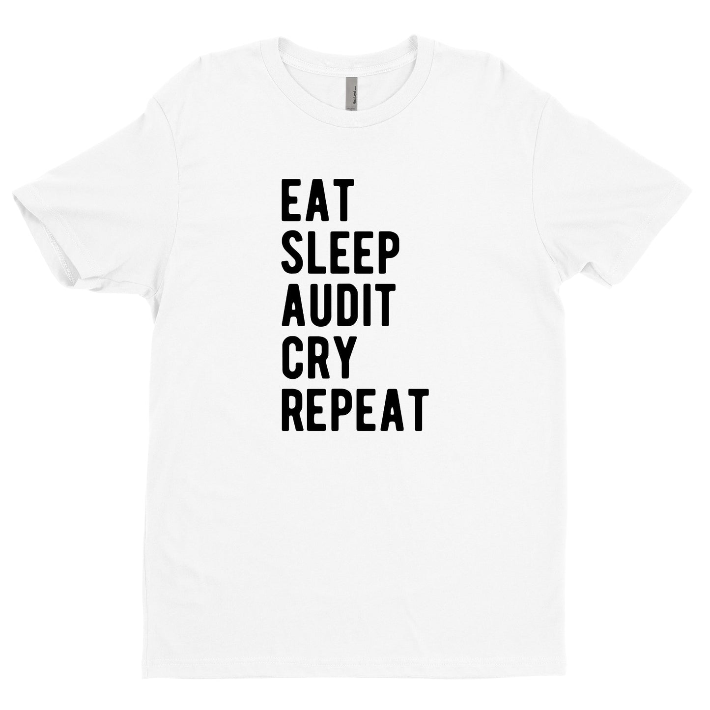 Eat Sleep Audit Cry Repeat Tee