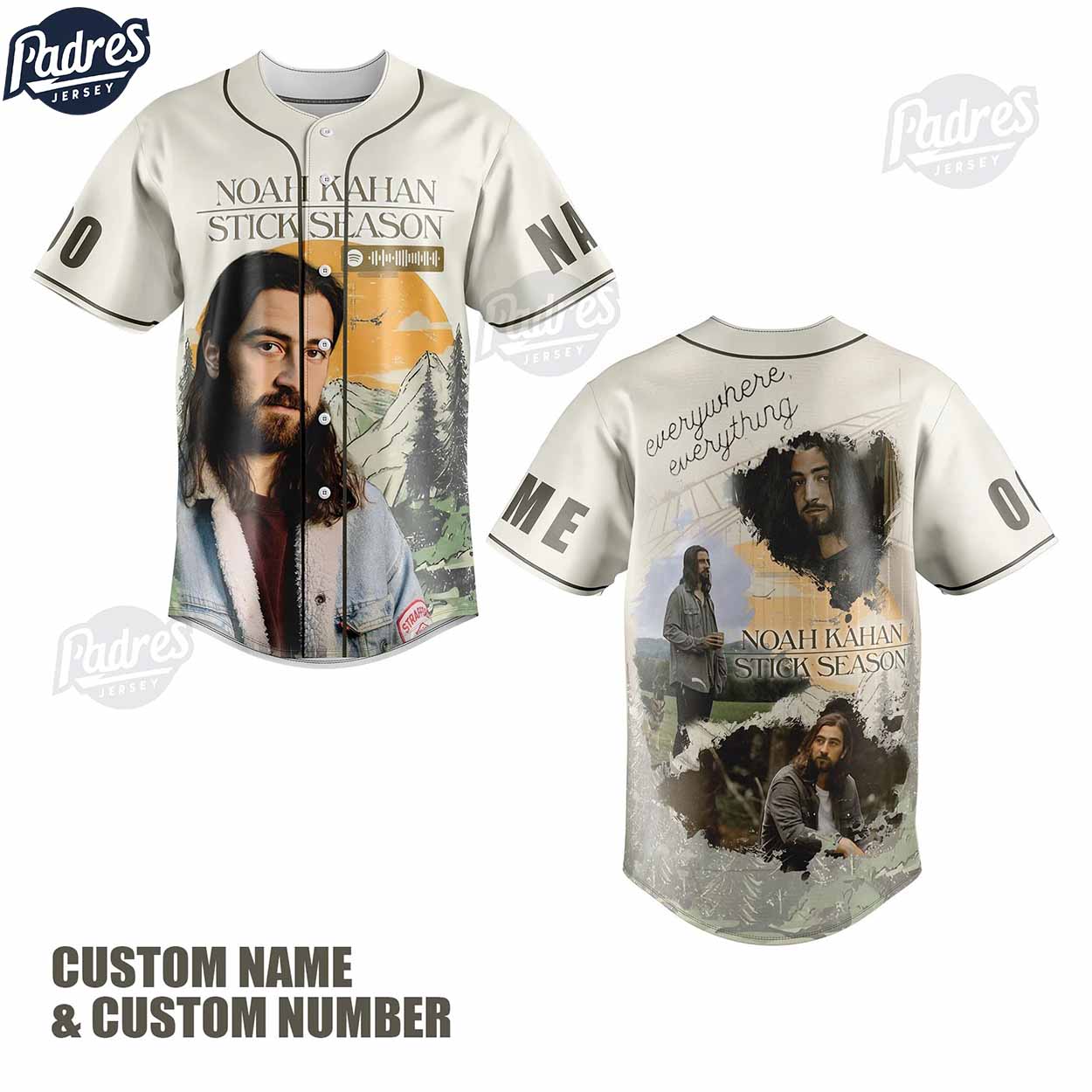 Noah Kahan Custom Baseball Jersey - Padres Jersey Oasis: Elevate Your Baseball Style Game