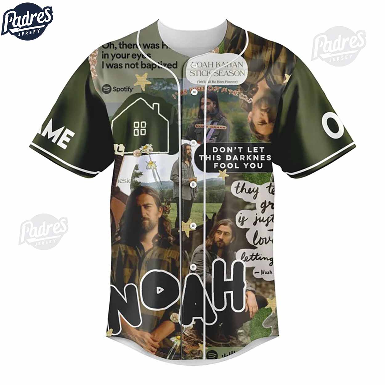 Noah Kahan Stick Season Custom Baseball Jersey - Padres Jersey Oasis: Elevate Your Baseball Style Game