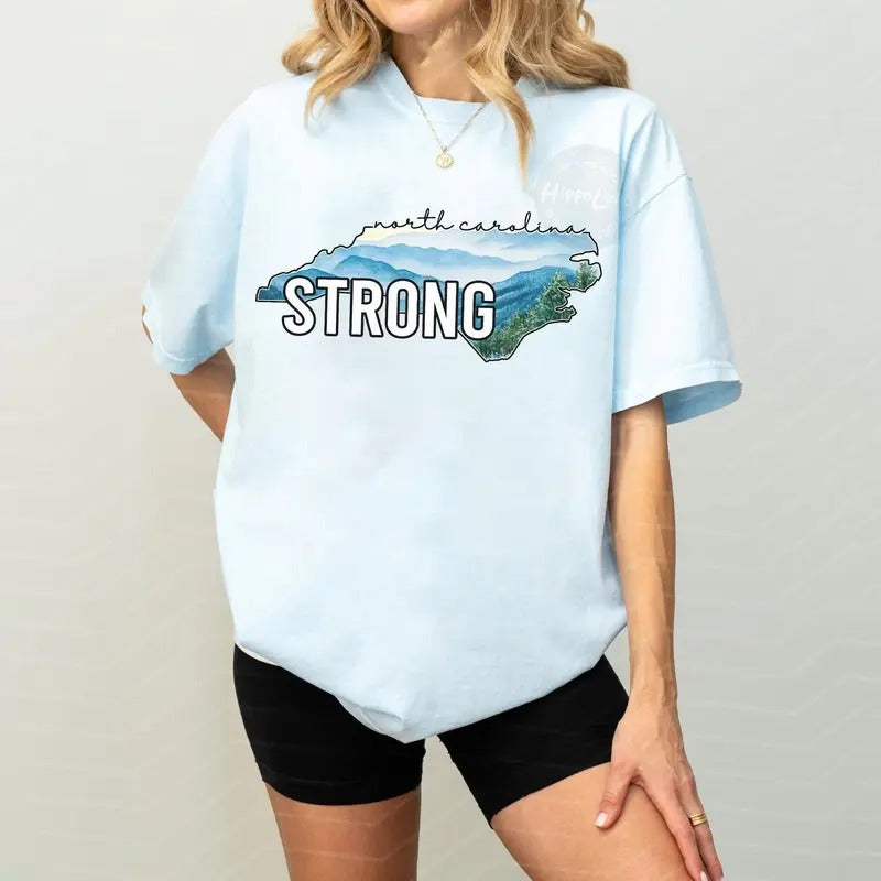 North Carolina Strong T-Shirt, Western NC Relief T-Shirt, Hurricane Relief Western NC, Hurricane Helene T-Shirt, Stay Strong North Carolina T-Shirt, Gift For Her, Gift For Him