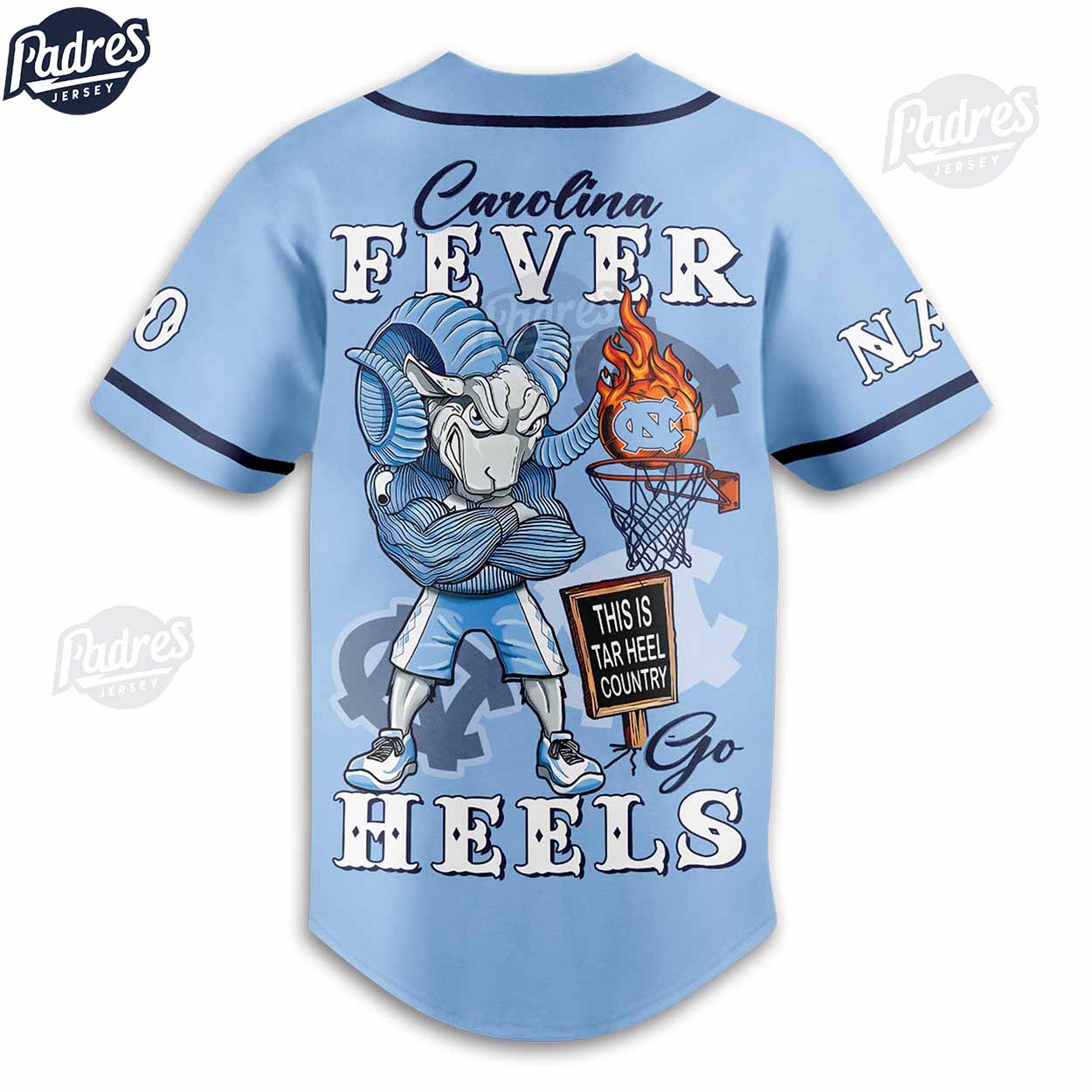 North Carolina Tar Heels Go Heels Baseball Jersey - Padres Jersey Oasis: Elevate Your Baseball Style Game