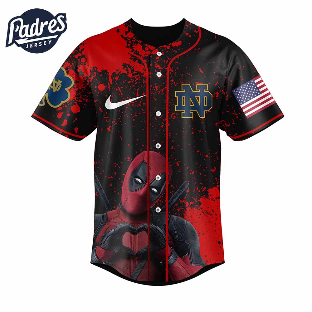 Notre Dame Fighting Irish Football x Deadpool Baseball Jersey Outfit - Padres Jersey Oasis: Elevate Your Baseball Style Game