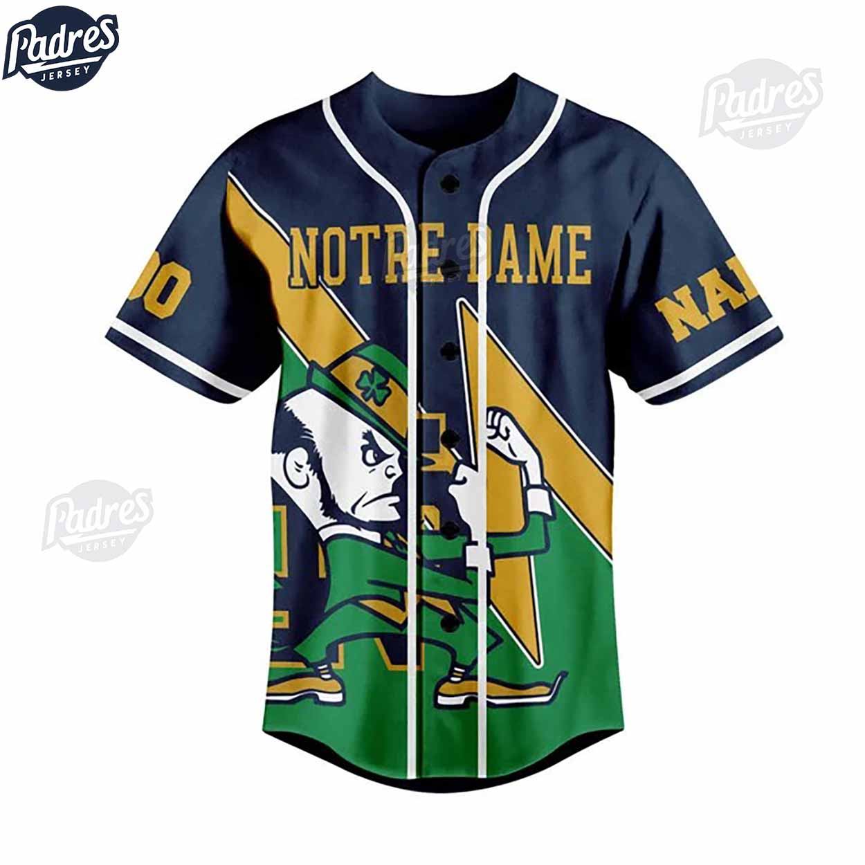 Notre Dame Let's Go Irish Football Custom Baseball Jersey - Padres Jersey Oasis: Elevate Your Baseball Style Game