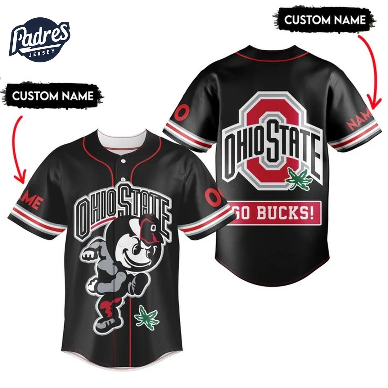 Ohio State Go Bucks Football Custom Baseball Jersey - Padres Jersey Oasis: Elevate Your Baseball Style Game