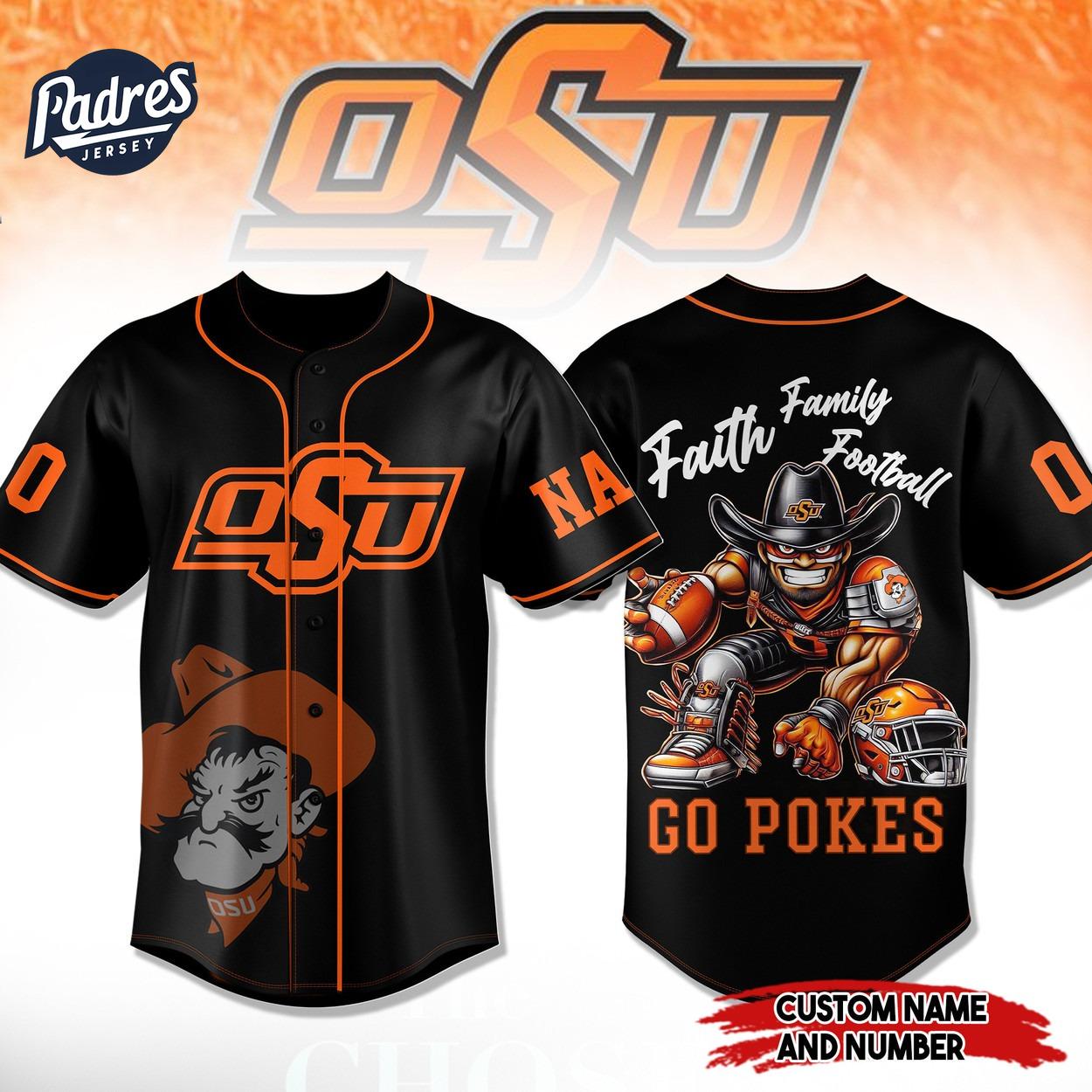 Oklahoma State Cowboys Go Pokes Football Baseball Jersey - Padres Jersey Oasis: Elevate Your Baseball Style Game