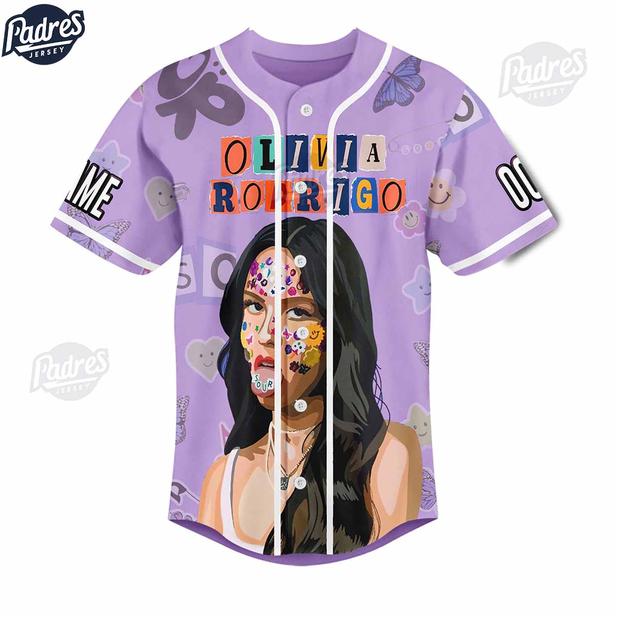 Olivia Rodrigo It's Brutal Out Here Custom Baseball Jersey Style - Padres Jersey Oasis: Elevate Your Baseball Style Game