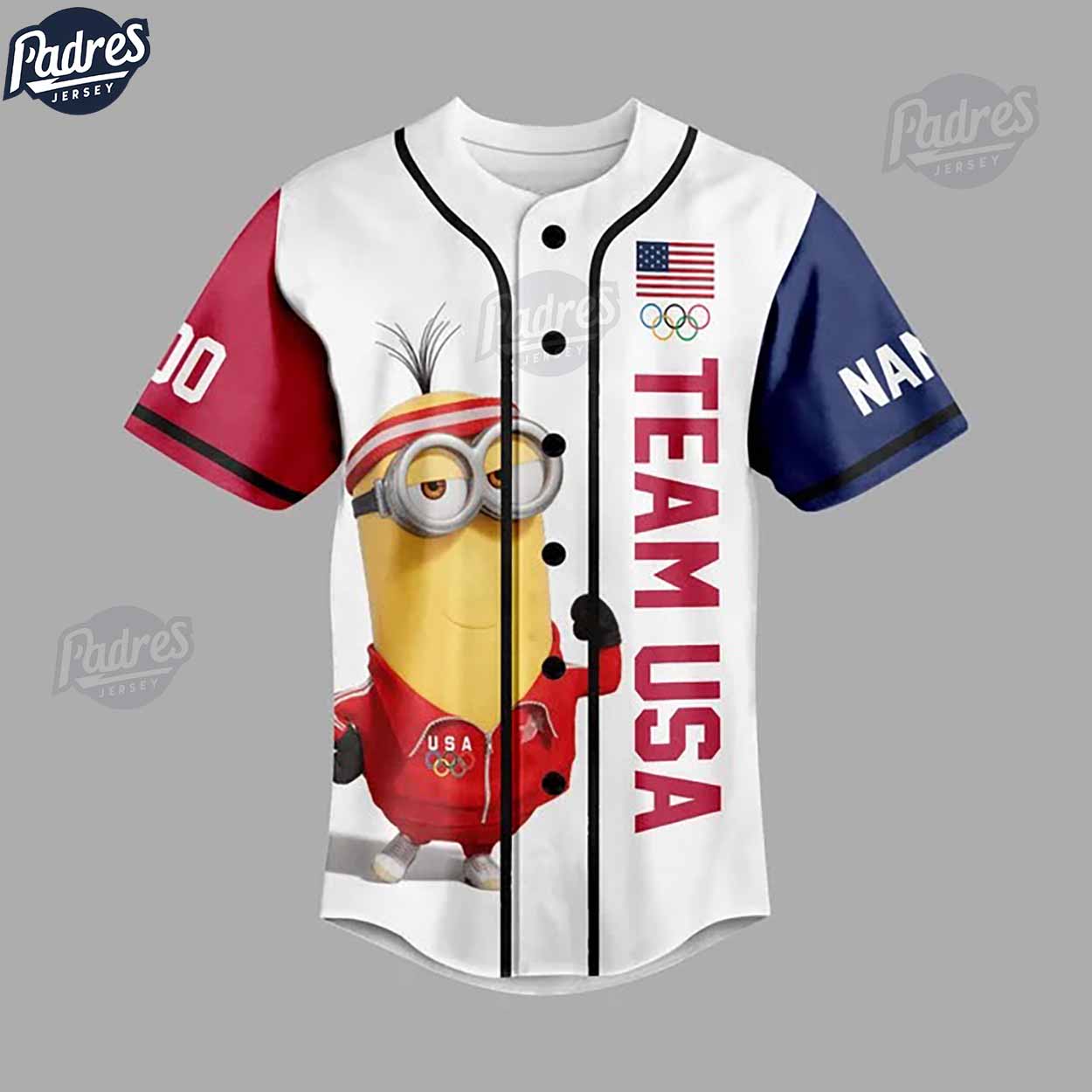 Olympic Paris 2024 Team USA Minion Custom Baseball Jersey - Padres Jersey Oasis: Elevate Your Baseball Style Game