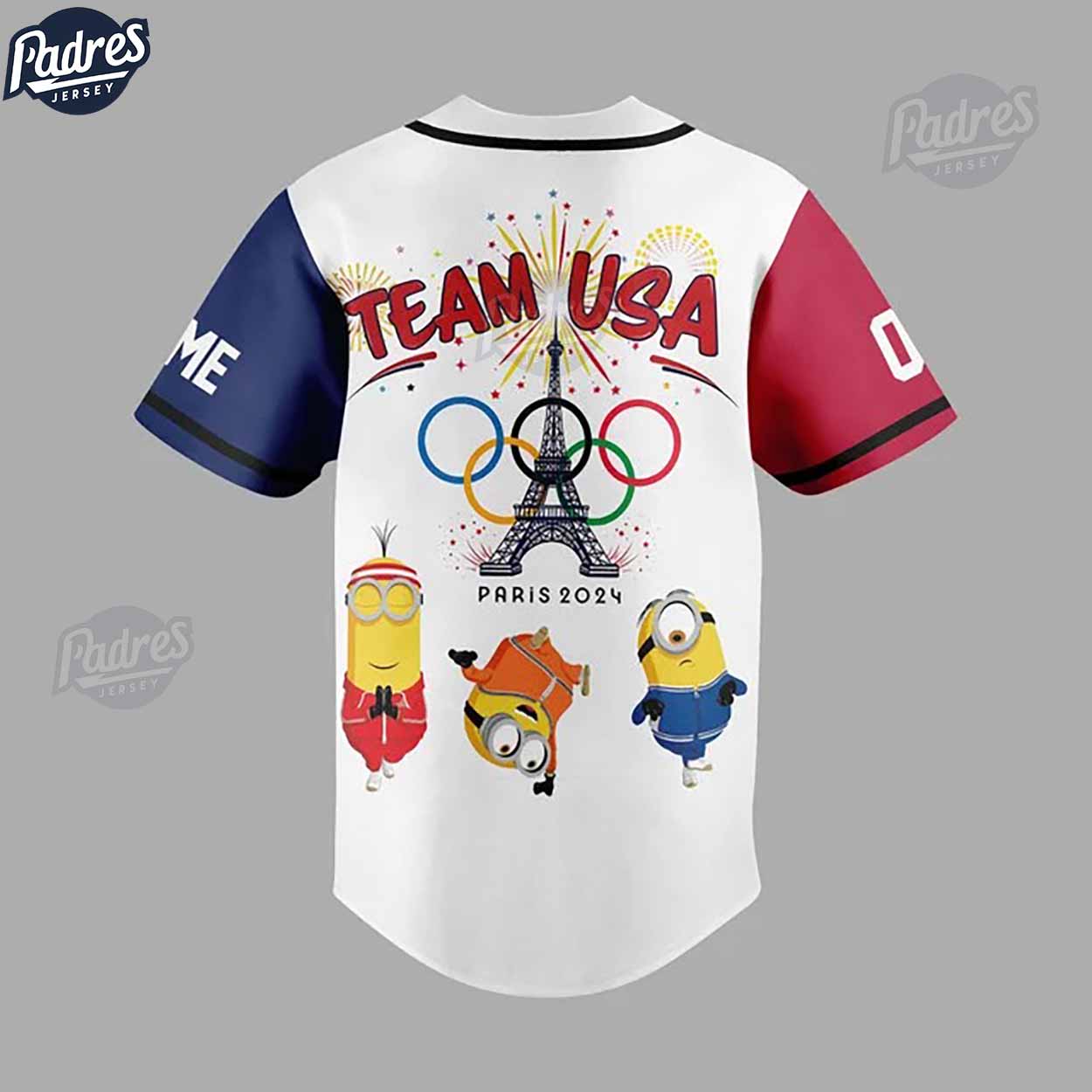 Olympic Paris 2024 Team USA Minion Custom Baseball Jersey - Padres Jersey Oasis: Elevate Your Baseball Style Game