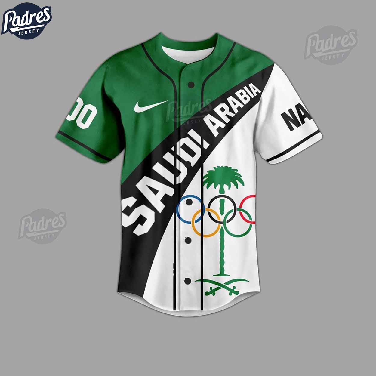 Olympic Paris Team Custom Saudi Arabia Baseball Jersey - Padres Jersey Oasis: Elevate Your Baseball Style Game